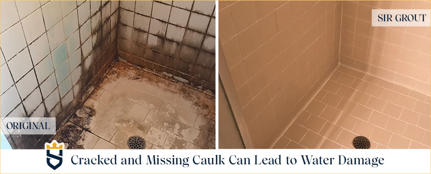 Surfaces On Humid Environments Should Be Regularly Checked and Re-caulked Cracked or Missing Caulk Can Lead to Water Damage