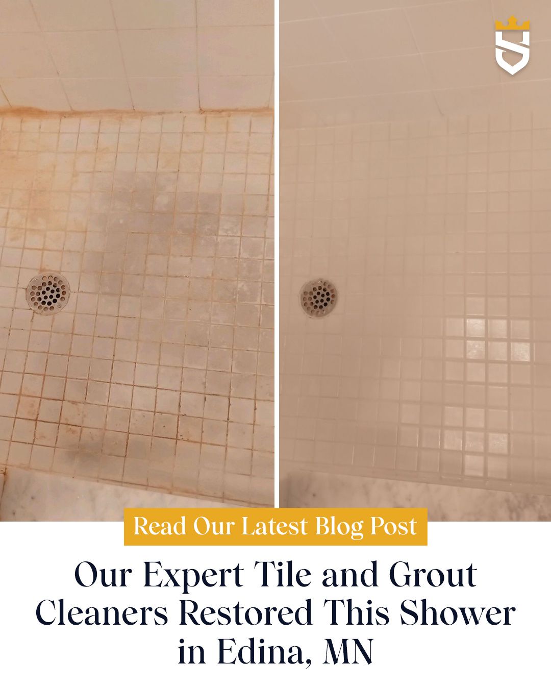Our Expert Tile and Grout Cleaners Restored This Shower in Edina, MN
