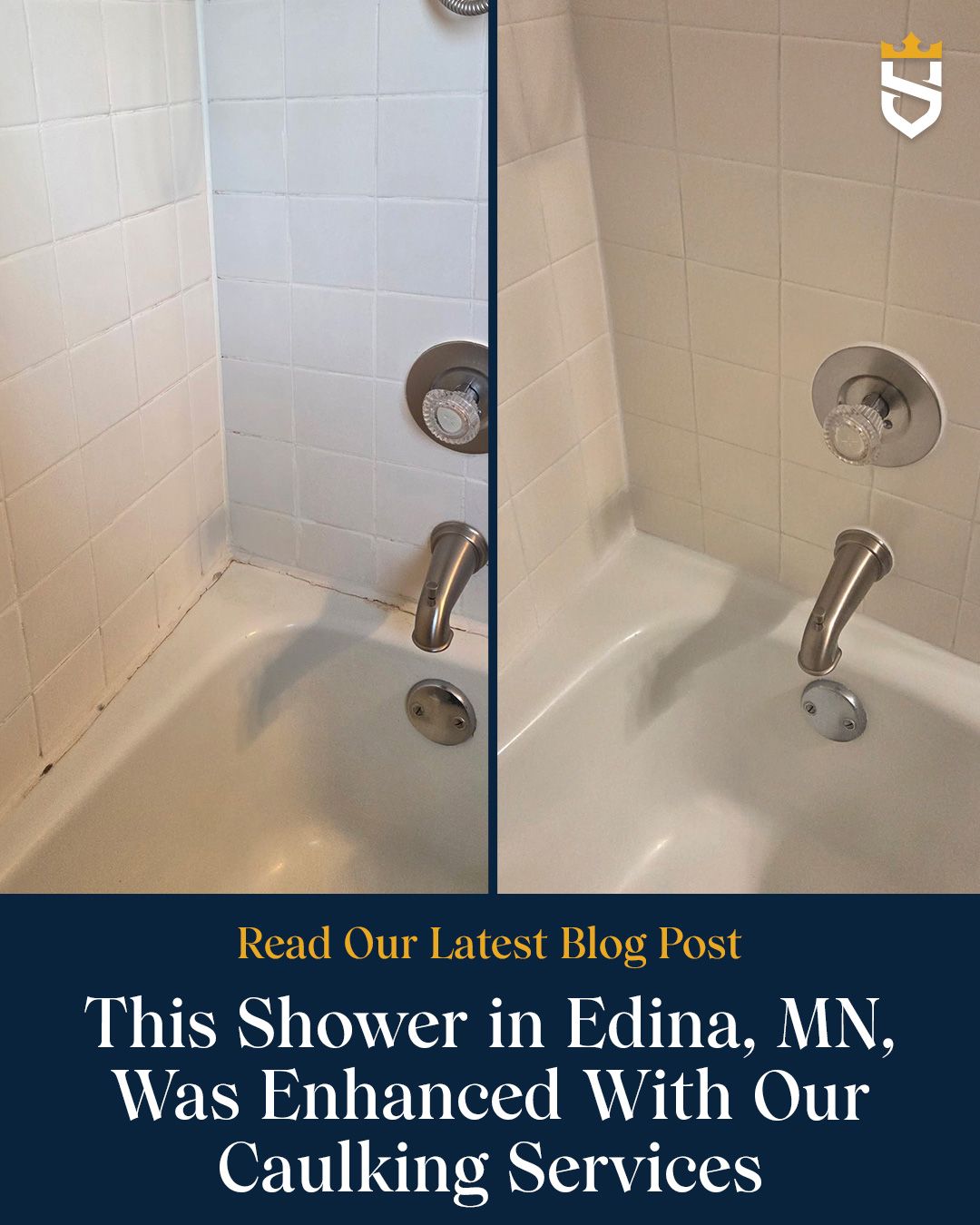 This Shower in Edina, MN, Was Enhanced With Our Caulking Services